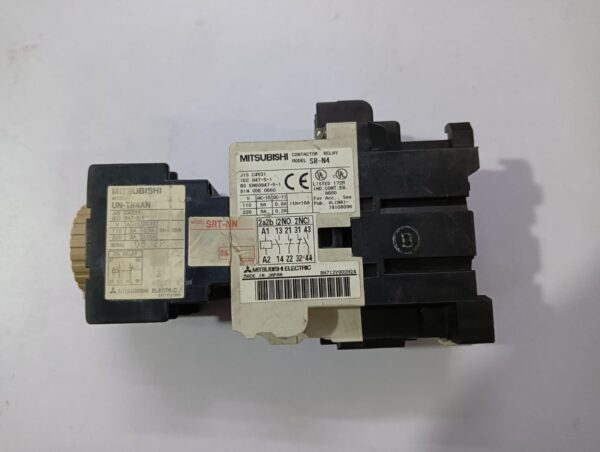 MITSUBISHI SR-N4 CONTACTOR RELAY WITH UN-TR4AN ON DELAY TIME RELAY - Image 4