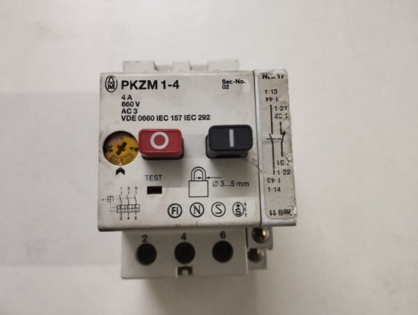 Klockner pkzm1-2,4 circuit breaker motor starter (1,6-2,4a)