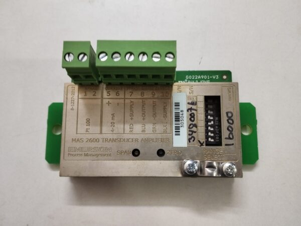 Emerson Mas 2600 Transducer Amplifier