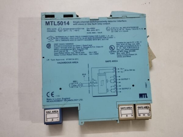 Mtl Mtl5014 Single-Channel Switch/Proximity Detector Interface - Image 3