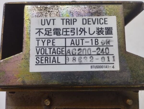 Terasaki Aut-1bdr Uvt Trip Device Ac200-240 - Image 4