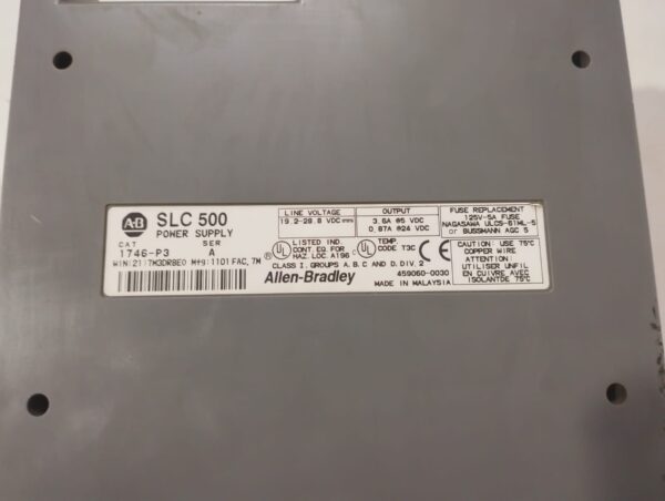 Allen-Bradley Slc 500 1746-P3 Power Supply