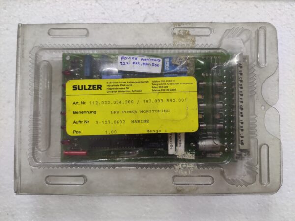 Sulzer 112.022.054.200 Power Monitoring Pcb Card