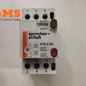 Sprecher+Schuh Kta3-25 Motor Starter Circuit Breaker 4-6.3a