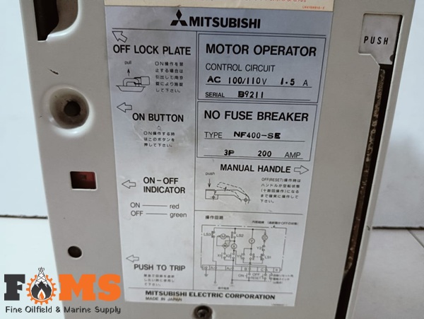 Mitsubishi Nf400-Se No-Fuse Breaker With Motor Operator - Image 16