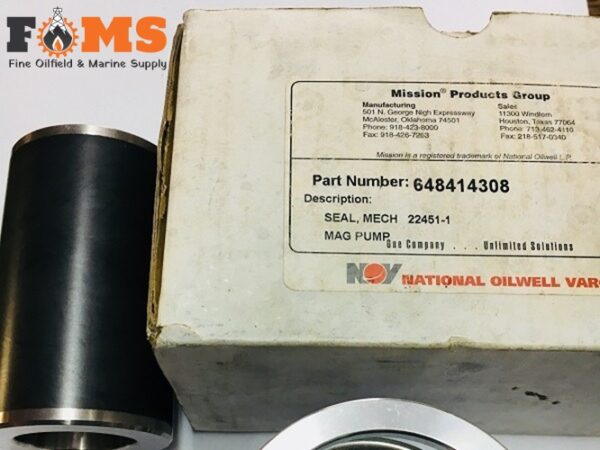 TC/TC/VITON Mechanical Seal, Nov Mission Magnum Pump 22451-1, Size: 2.5 - Image 5