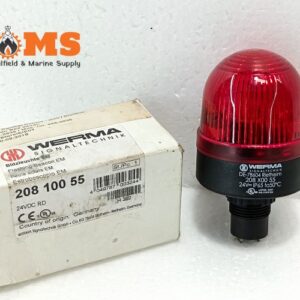 WERMA 208 100 55 DIVE CONTROL FLASHING BEACON RED 24V DC SIGNAL LIGHT